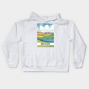 Devon for a break vintage travel poster Kids Hoodie